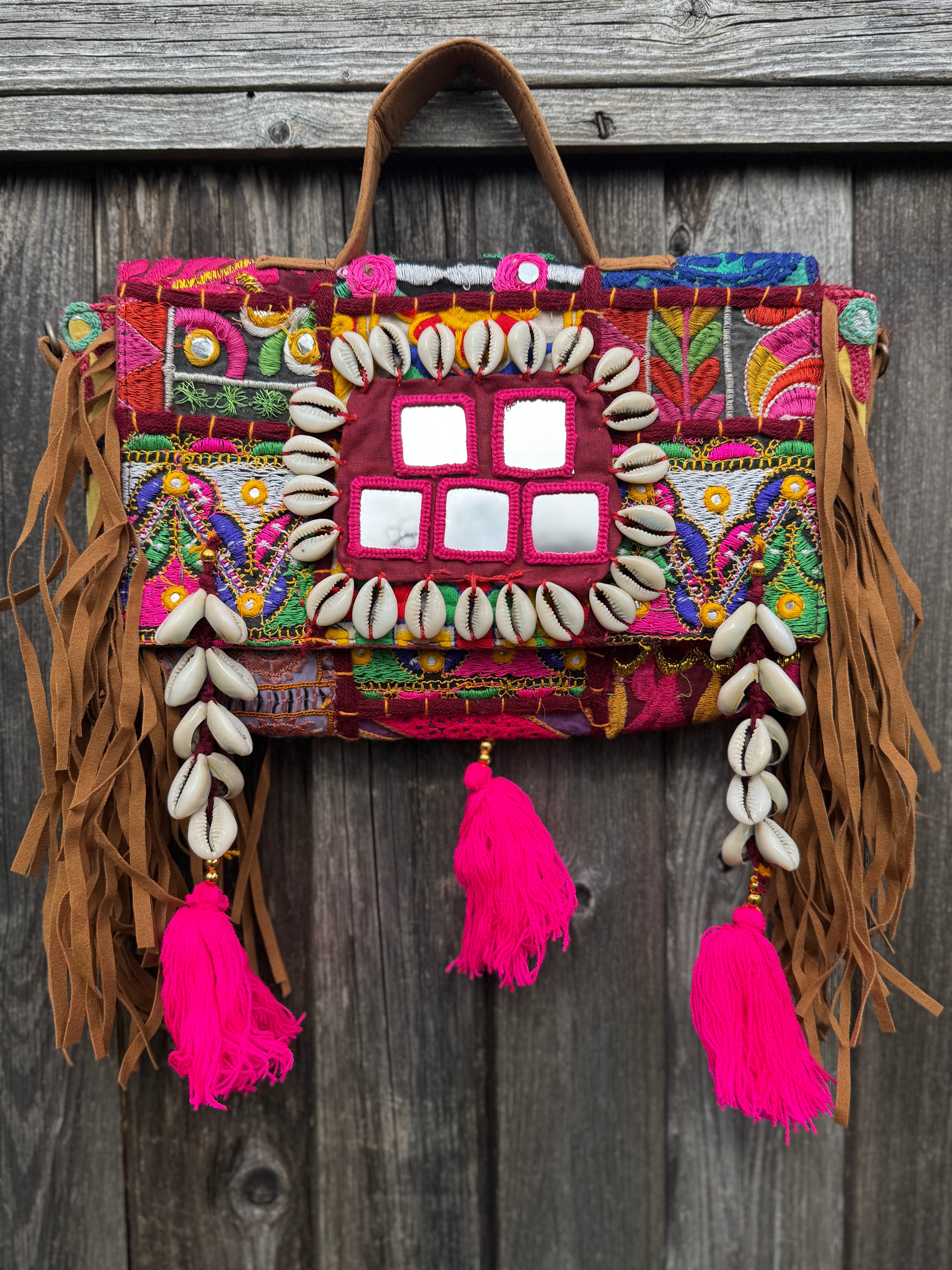 SQUARE MIRROR BOHO BAG