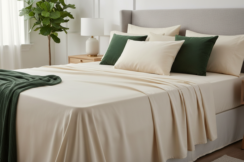 a bamboo fiber bedsheet